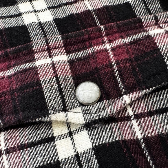 UNIQLO Sherpa Lined Plaid Flannel Long Sleeve Shirt Men's Size Medium Y2k Fleece - Picture 8 of 15